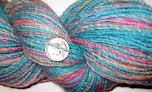 turquoise handspun closeup